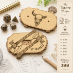 HP Tracker Laser Cut File, Health Point Counter SVG, DnD Game Accessory, Tabletop RPG Tracker, Digital Download DXF PDF EPS PNG - Image 9