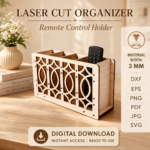 Remote Control Holders Bundle Laser Cut Files, Wooden Remote Caddy SVG DXF, TV Organizer Box, Living Room Storage Digital Download - Image 10