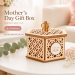 Mother's Day Gift Box Bundle SVG, Laser Cut Keepsake Box Template, DIY Gift for Mom - Image 11