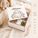 Kids Memory Boxes Bundle Laser Cut Files, Baby Keepsake Box SVG, Children Storage Box DXF, Personalized Wooden Memory Box, CDR PNG PDF EPS - Image 10