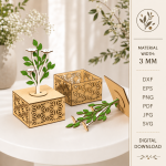 Kids Memory Boxes Bundle Laser Cut Files, Baby Keepsake Box SVG, Children Storage Box DXF, Personalized Wooden Memory Box, CDR PNG PDF EPS - Image 9