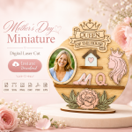 Miniature Mother's Day Laser Cut Files, SVG DXF PDF Bundle, Handmade Gift Decor Download - Image 11