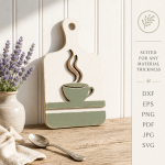 3D Rustic Kitchen Cutting Boards Bundle Laser Cut Files | Farmhouse Cutting Board SVG | Kitchen Decor CNC Template | Wood Board DXF PDF EPS - Image 11