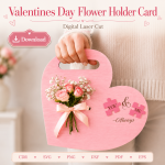 Valentine Gift Card Holder SVG | Flower Display Card Laser Cut File | Digital Download - Image 11