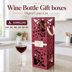 Wooden Wine Gift Box SVG | Laser Cut Wine Bottle Holder Template | Digital Download - Image 11