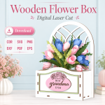 Wooden Flower Arrangement Box SVG | Laser Cut Gift Box Design | Digital Download - Image 11