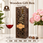 Wooden Gift Box Laser Cut File | Keepsake Box SVG Template | CDR SVG PNG DXF PDF EPS | Digital Download - Image 11