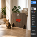 Pet Barrier Laser Cut SVG Bundle | Wooden Pet Gate CNC File | DIY Dog Barrier Template | Indoor Pet Fence Design | Glowforge Ready Digital Download | CDR SVG PNG DXF PDF EPS - Image 10
