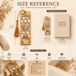 Bee & Honey Wooden Bookmark SVG | Laser Cut Bookmark File | Honeycomb Book Lover Gift | CNC & Glowforge Digital Download - Image 2