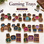 Gaming Tray SVG | DND Dice & Token Organizer Laser Cut File | Digital Download