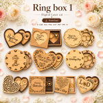 Ring Box Laser Cut File | Wedding Ring Holder SVG | Digital Download