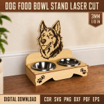 Dog Food Bowl Stand Laser Cut SVG | Elevated Pet Feeder CNC File | Wooden Raised Dog Bowl Holder Template | Pet Feeding Station DXF PDF EPS - Image 11