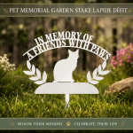 Pet Memorial Garden Stake Laser Cut File | Dog Cat Remembrance Yard Sign SVG | Personalized Pet Loss Grave Marker CNC Template | Angel Paw Memorial Decor - Image 10