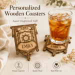 DND Dice Coasters SVG, Laser Cut Drink Coaster Template, Board Game Gift Digital File DXF PDF - Image 11
