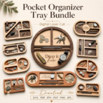 Dump Tray Laser Cut Files, SVG DXF PDF Bundle, Wooden Valet Tray Template, Instant Download
