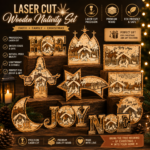 Nativity Designs Bundle 3D Layered Wooden Laser Cut Files | Christmas Nativity Scene SVG | Multilayer Engraved Wood Art Decor