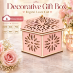 Decorative Gift Box SVG Bundle, Laser Cut Keepsake Box Files, DIY Gift Presentation Template - Image 11