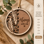 3D Memorial Ornaments Bundle Laser Cut Files | Remembrance Angel Ornament SVG DXF | Memorial Keepsake Christmas Decor | CNC Glowforge Digital Download - Image 11