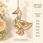 Easter Embroidery Blanks Bundle Laser Cut Files | Easter Ornament SVG DXF | Bunny Egg Embroidery Blanks | DIY Easter Decor Glowforge CNC Files - Image 11