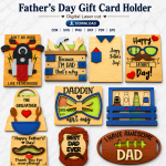Dad Gift Card Holder SVG | Father's Day Laser Cut Gift File | Digital Download