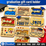 Graduation Money Holder SVG | Laser Cut Graduation Gift Card Holder | Digital Download
