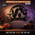 Custom Halloween Wall Sign SVG | Personalized Haunted Decor Laser Cut File | Spooky Home Wall Art DXF PDF Digital Download - Image 11