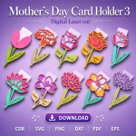 Mother's Day Gift Card Holder SVG | Mom Gift Laser Cut File | Digital Download