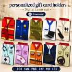 Custom Gift Card Holder SVG | Personalized Laser Cut File | Digital Download