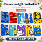 Custom Gift Card Holder SVG | Personalized Laser Cut File | Digital Download