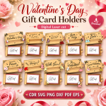 Valentine Gift Card Holder SVG | Valentine's Day Laser Cut File | Digital Download