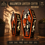 Halloween Lantern Coffin CNC Laser Cut Template - Image 11