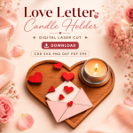 Heart Candle Holder Laser Cut Files, SVG DXF PDF Bundle, Romantic Gift Template, Instant Download - Image 11
