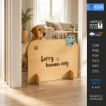 Pet Barrier Laser Cut SVG Bundle | Wooden Pet Gate CNC File | DIY Dog Barrier Template | Indoor Pet Fence Design | Glowforge Ready Digital Download | CDR SVG PNG DXF PDF EPS - Image 11