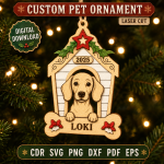Custom Pet Photo Ornament, Personalized Dog Cat Ornament, Pet Memorial Christmas Keepsake, Custom Pet Gift, Pet Lover Holiday Ornament - Image 11