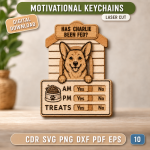Dog Feeding Tracker Magnet SVG | Pet Care Reminder Laser Cut File | Dog Food Schedule Magnet | Puppy Meal Tracker | CNC Glowforge Digital Download - Image 11