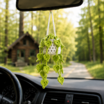 5-in-1 Car Hanging Plants Crochet Pattern Bundle PDF, Rear View Mirror Charm, Hanging Plant Amigurumi Set - Image 2