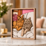Cat Scene SVG Multilayer 8 Layers, Glowforge Laser Cut Cat - Image 3