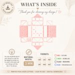 Tea Storage and Chocolate Box Laser Cut SVG | Wooden Tea Bag Organizer | Chocolate Gift Box CNC File | Digital Download DXF EPS PDF PNG - Image 12