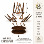 3D Candle Holders Bundle Laser Cut Files, Wooden Tea Light Holder SVG, Candle Stand DXF, CNC Decor Template, Glowforge Ready Design - Image 12