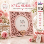Mother's Day Picture Frame SVG Bundle, Laser Cut Photo Holder Files, Pe - Image 12