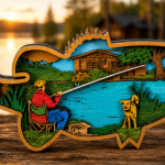 Bass Fishing SVG 3D Layered Silhouette, Laser Cut 7 Layer - Image 4