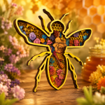 Bee SVG 3D Layered Mandala, Honeybee Cut File, Glowforge Laser Cut 8 Layer - Image 3