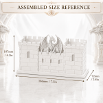 Dragon Desk Organizer Laser Cut File, Fantasy Desk Storage SVG, Wooden Pencil Holder DXF PDF EPS PNG, Digital Download - Image 8