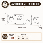 Game Master Screen Laser Cut SVG, DM Screen Digital File, DnD Dungeon Master Panel, Tabletop RPG Accessory, CNC DXF PDF - Image 13