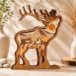 HUGE Bundle 3D Animal Multilayer Wooden Engraved | Laser Cut SVG DXF Files | Farm & Wildlife Animals | CNC, Glowforge, Cricut - Image 15