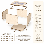 Kids Memory Boxes Bundle Laser Cut Files, Baby Keepsake Box SVG, Children Storage Box DXF, Personalized Wooden Memory Box, CDR PNG PDF EPS - Image 13