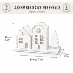 Village Desk Organizer Laser Cut Bundle, Wooden Office Storage SVG, Pencil Holder DXF, Desk Decor CNC Files - Image 13