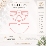 3D Lemon Decor Laser Cut Bundle, Summer Kitchen SVG, Lemon Tiered Tray Decor, Glowforge DXF Files, Citrus Home Decor CNC Template - Image 13