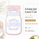 3D Rustic Kitchen Cutting Boards Bundle Laser Cut Files | Farmhouse Cutting Board SVG | Kitchen Decor CNC Template | Wood Board DXF PDF EPS - Image 14