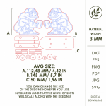 3D Skateboarding Animals Laser Cut Files | Animal Skateboard SVG Bundle | Kids Nursery Decor Glowforge CNC Digital Download - Image 14